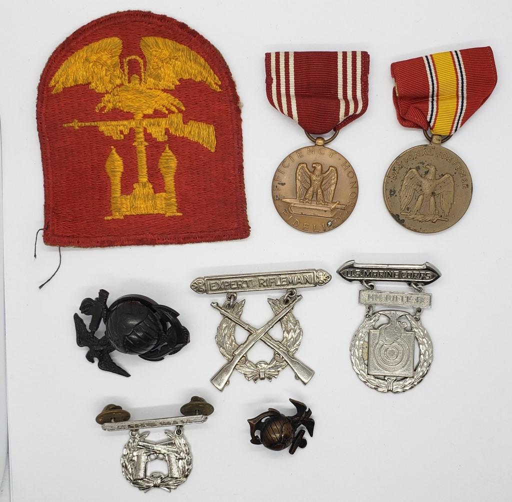 WWII US Marine Corps Lot Patch Badges Globes (1 of 3)