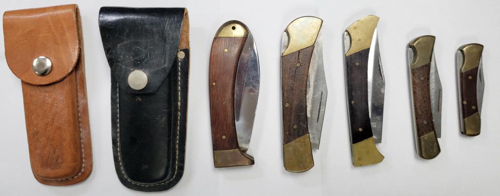 7 Vintage Pakistan Hunting Knives: Sold as is.