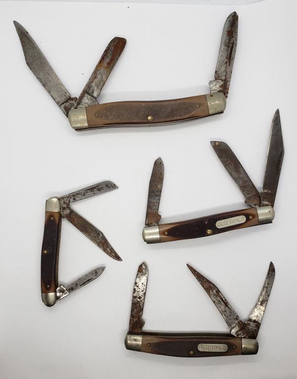 4 Schrade Old Timer Pocket Knives For Restoration (1 of 6)
