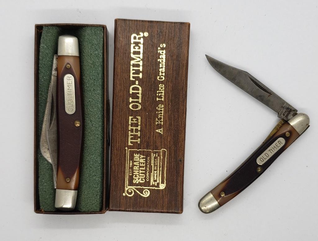 2 Vintage Scrade Old Timer Pocket Knives 13OT & 34 (1 of 4)