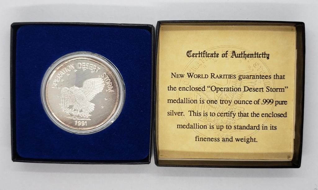 1991 OPERATION DESERT STORM 1oz .999 SILVER (1 of 1)