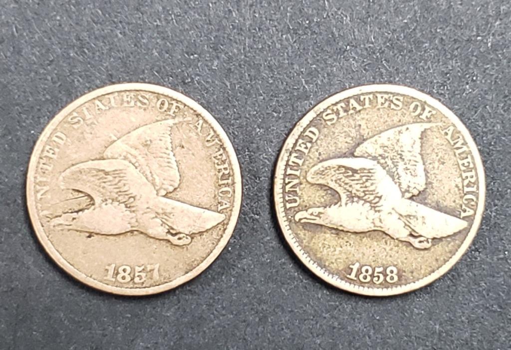 1857 & 1858 FLYING EAGLE CENTS (1 of 2)