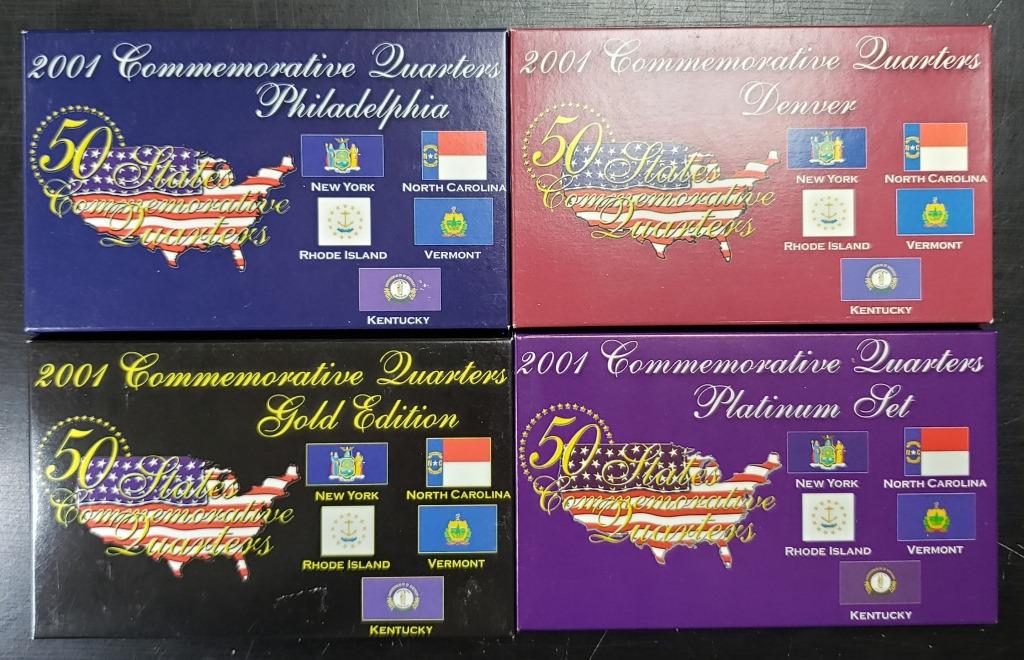 2001 STATE QTR PLATINUM, GOLD, P&D (1 of 3)