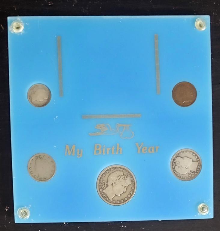 1904 BIRTH YEAR 5 COIN SET (1 of 2)