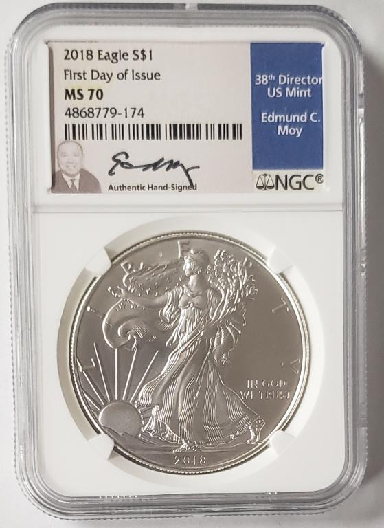 2018 AMERICAN SILVER EAGLE NGC MS70 (1 of 4)