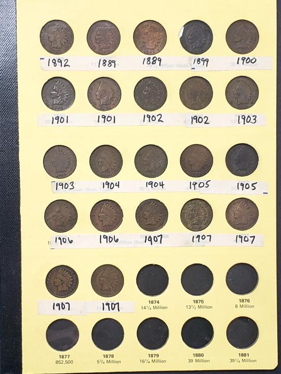 INDIAN HEAD CENT COLLECTION (40 COINS) (1 of 7)