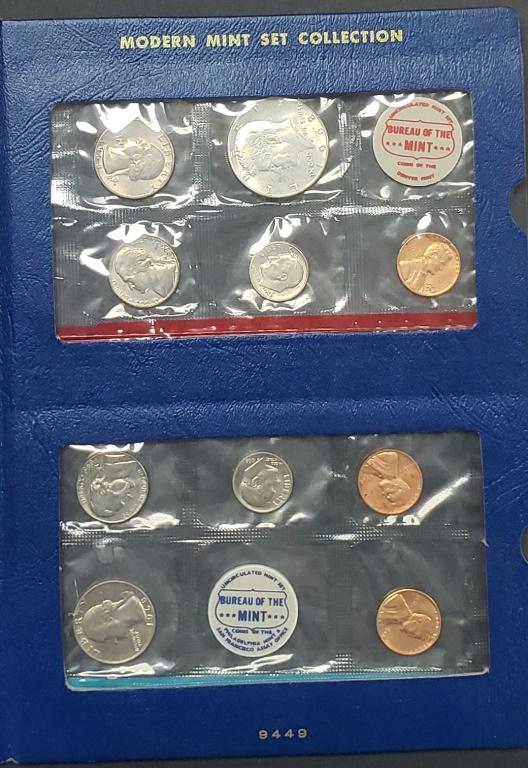1968 U.S. MINT SET P&D in CELLO: STORED in WHITMAN ALBUM
