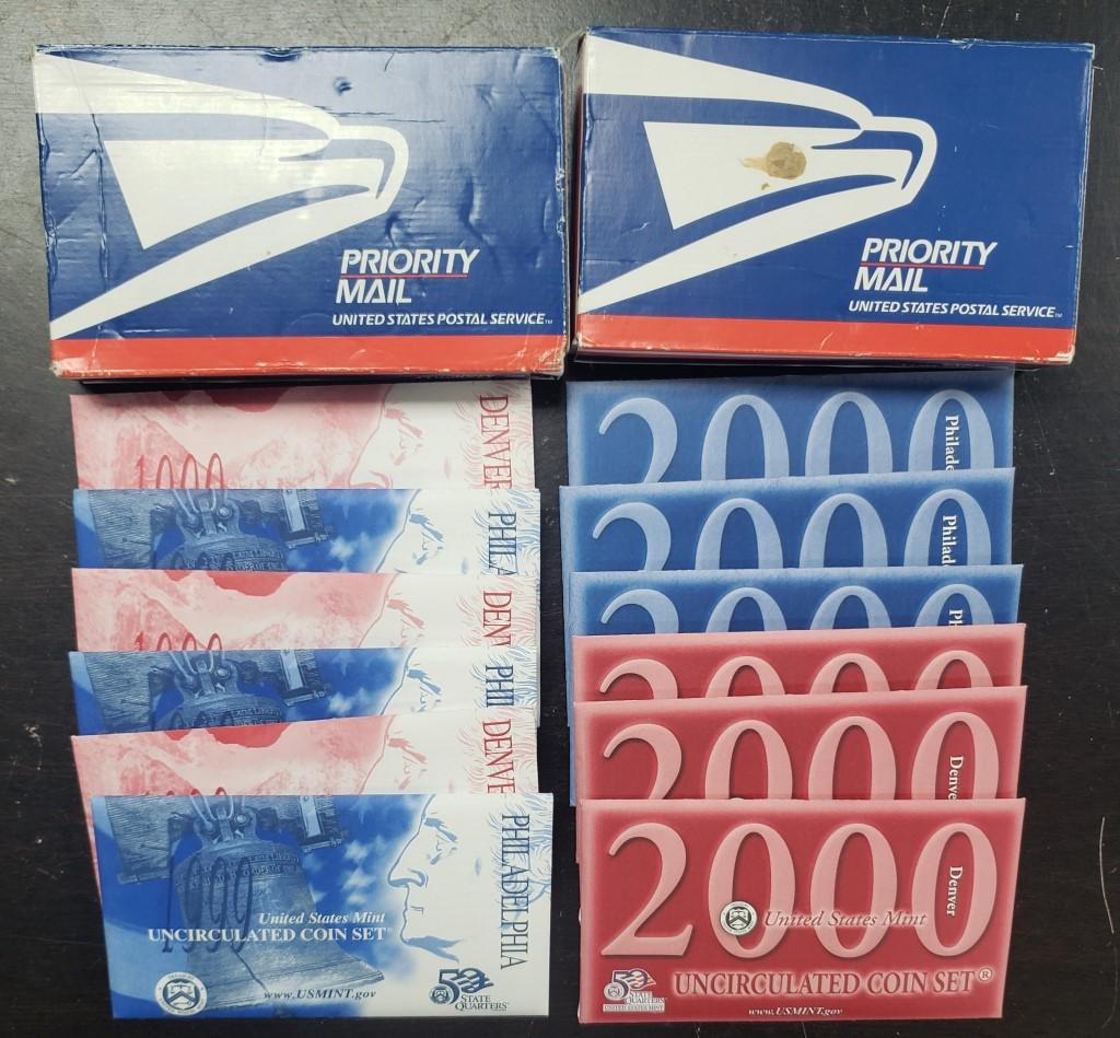 3-1999 & 3-2000 U.S. MINT SETS in ORG MAILERS (1 of 1)
