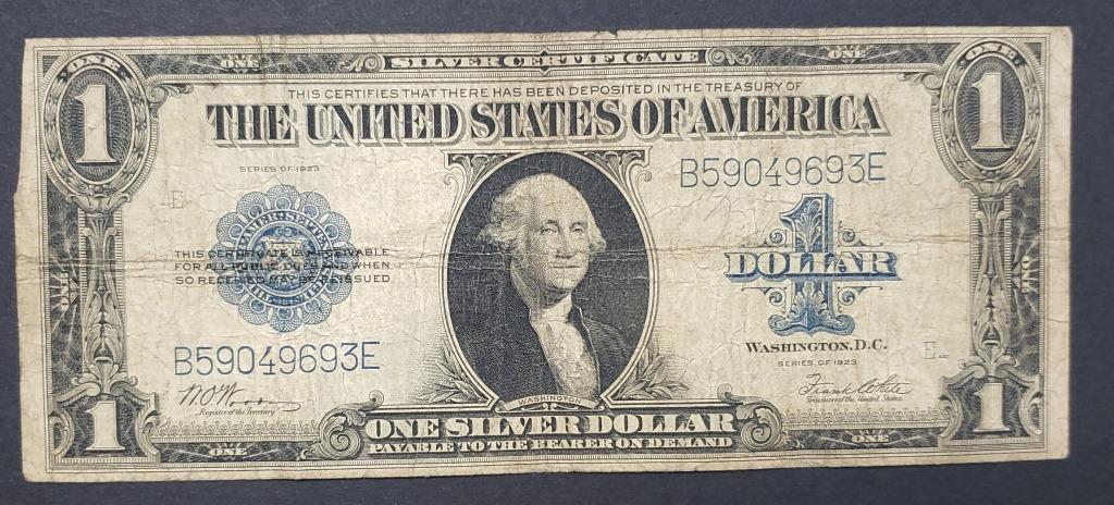 1923 $1 SILVER CERT LARGE SIZE NOTE (1 of 2)