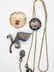 VINTAGE ENAMEL FLOWER JEWELRY LOT: - 2