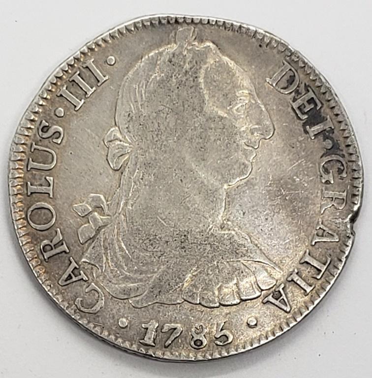 1786 Spanish Bolivia Silver 8 Reales (1 of 2)