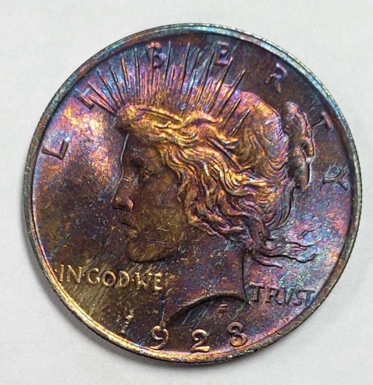 1923 "RAINBOW" PEACE DOLLAR (1 of 2)