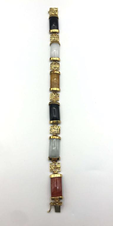 .925 "DBJ" BRACELET W MULTI COLOR PANELS (1 of 4)