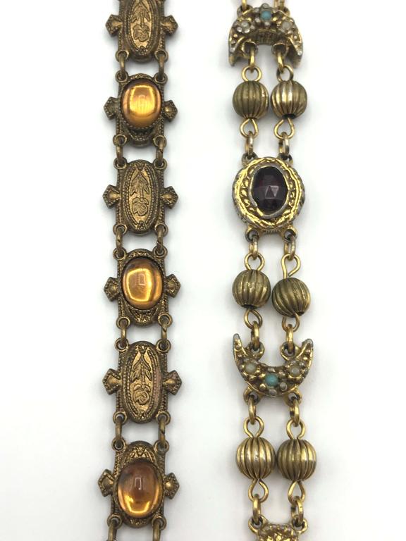 2 OLD BRACELETS WITH STONES (1 of 5)