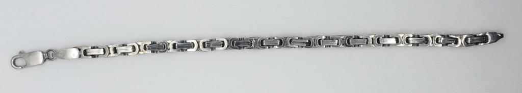 SOLID 925 STERLING LINK BRACELET (1 of 4)