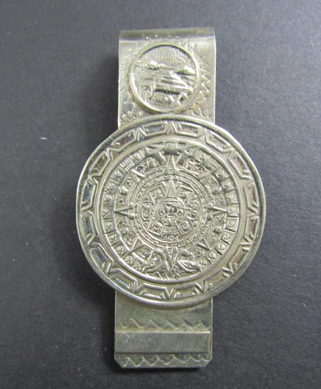 MEXICO STERLING AZTEC MONEY CLIP (1 of 3)