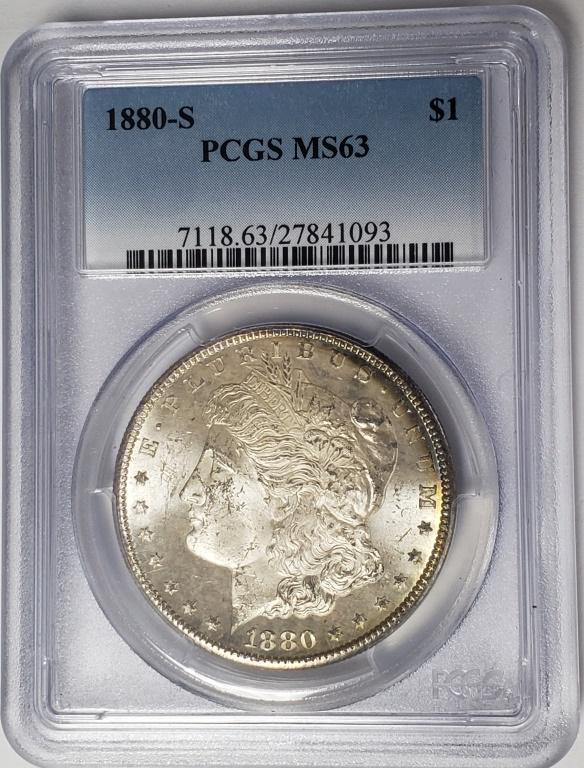 1880-S Morgan Silver Dollar $1 PCGS MS63 (1 of 4)