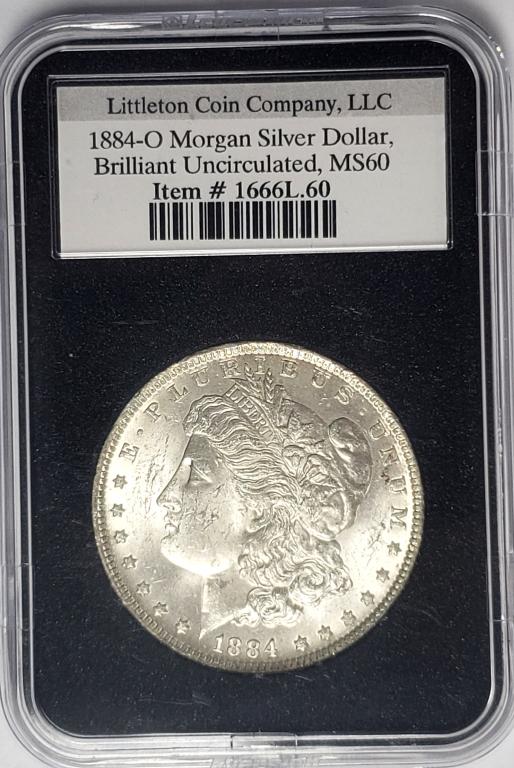 1884-O Morgan Silver Dollar $1 Littleton Coin Comp (1 of 4)