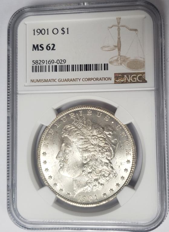1901-O Morgan Silver Dollar $1 NGC MS62 (1 of 4)