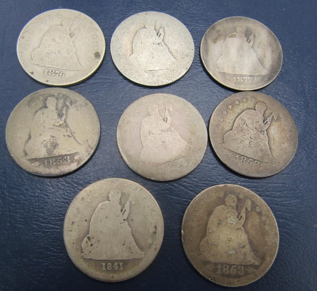 8-SEATED QUARTERS - MIXED DATES (1 of 2)