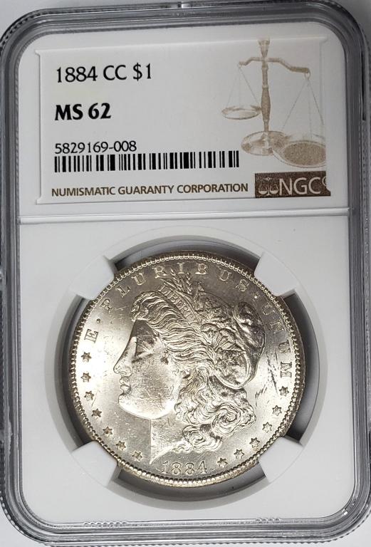 1884 CC Carson City Morgan Dollar NGC MS62 (1 of 4)