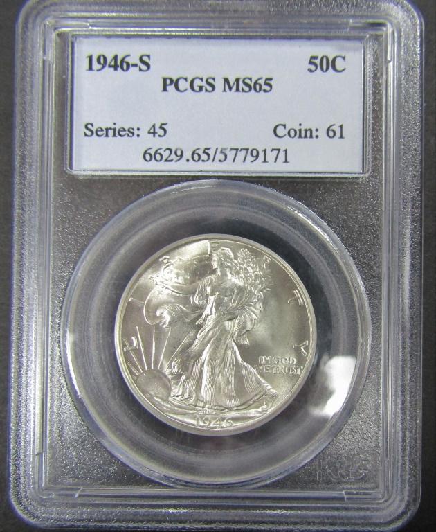 1946-S WALKING LIBERTY HALF $ PCGS MS65 (1 of 2)