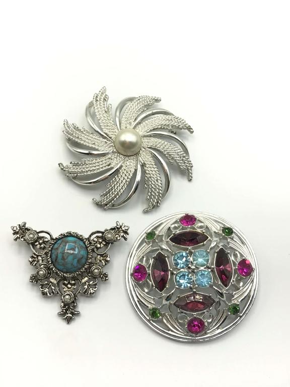 SARAH COVENTRY LOT BROOCHES HUGE!! 3PC (1 of 2)