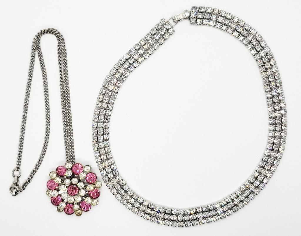 VINTAGE MARYANNE SILVER TONED RHINESTONE (1 of 4)