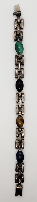 VINTAGE MEXICO STERLING MEN'S THICK BRACELET (1 of 6)