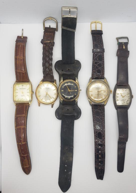 5-MENS VINTAGE WRIST WATCHES (1 of 9)