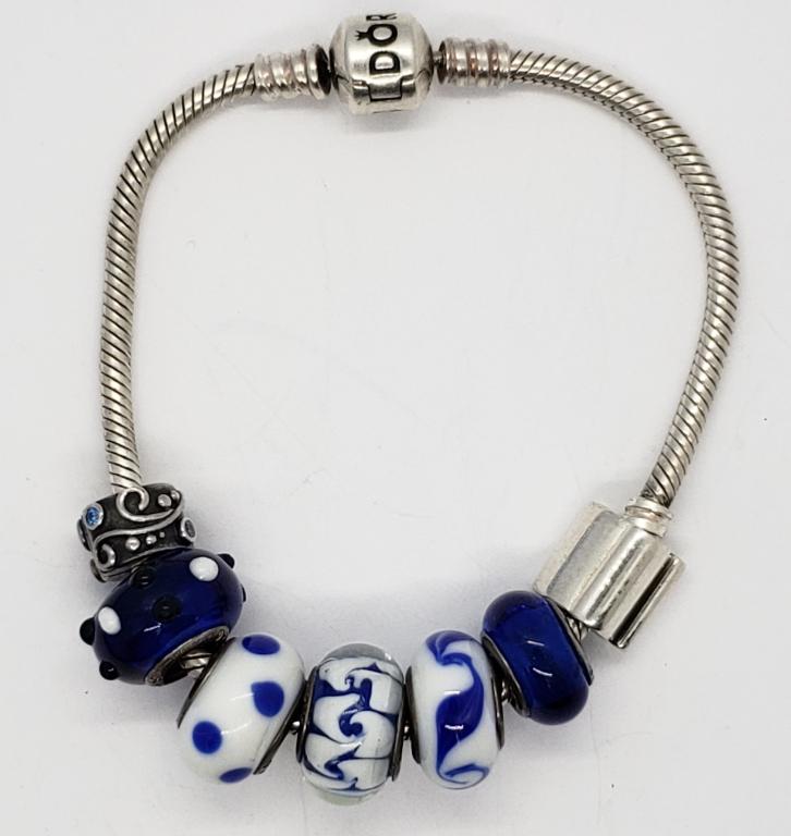 PANDORA STERLING BEADED BRACELET (1 of 2)