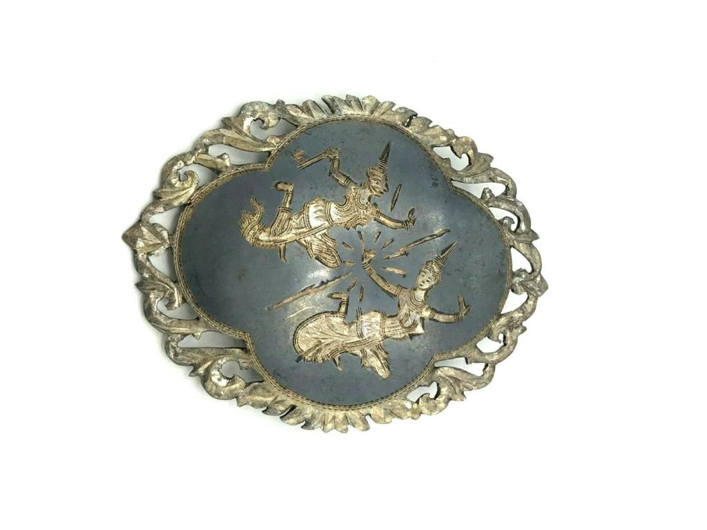 SIAM STERLING PIN/ BROOCH DANCING LADIES (1 of 5)