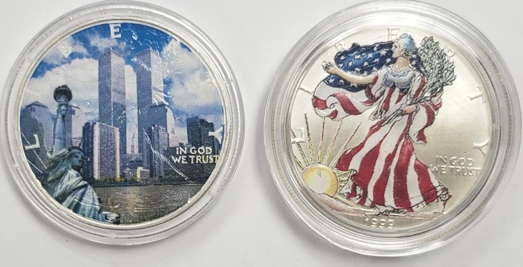 1999 & 2001 AMERICAN SILVER EAGLES (1 of 2)