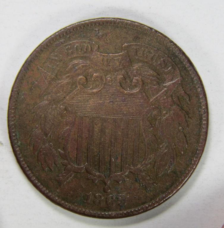 1865 TWO CENT PIECE - NICE FULL "WE" (1 of 2)