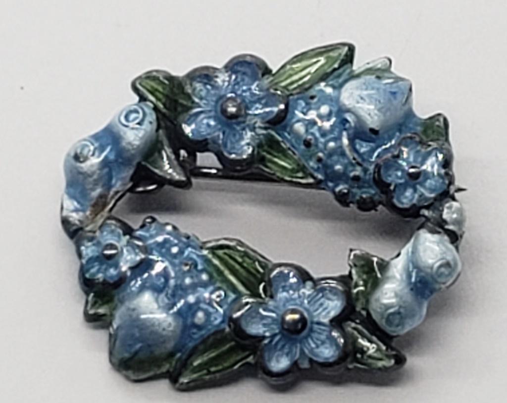 MARGOT DE TAXCO STERLING ENAMEL PIN (1 of 4)