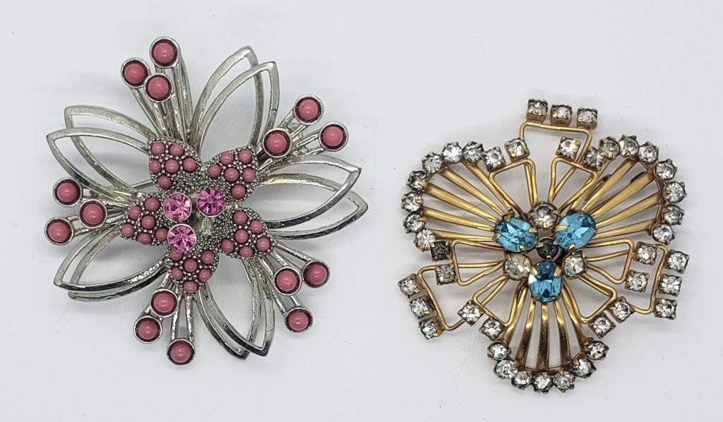 2-VTG RHINESTONE BROOCHES (1 of 4)