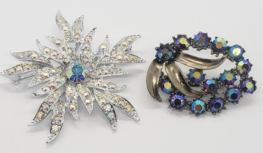 (2) Aurora Borealis BROOCHES VINTAGE (1 of 5)