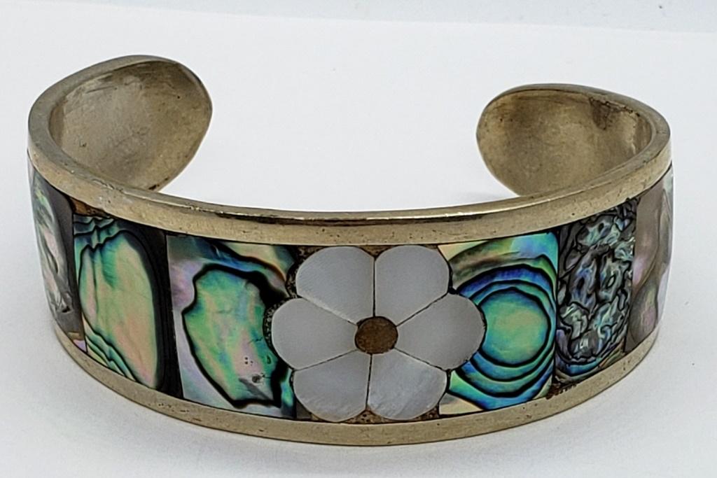MEXICO STERLING CUFF BRACELET (1 of 5)
