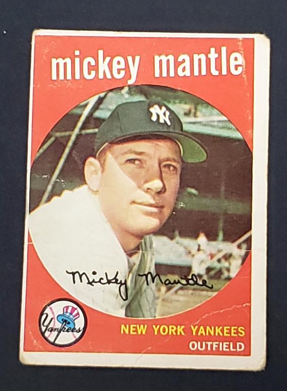 1959 TOPPS #10 MICKEY MANTLE FAIR (1 of 2)
