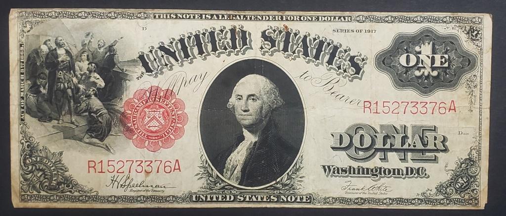 1917 $1 U.S. LEGAL TENDER LARGE NOTE (1 of 2)