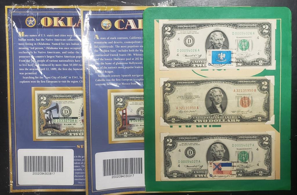 $2 NOTE LOT: 1928 $2 RED SEAL, (2) 1976 (1 of 5)