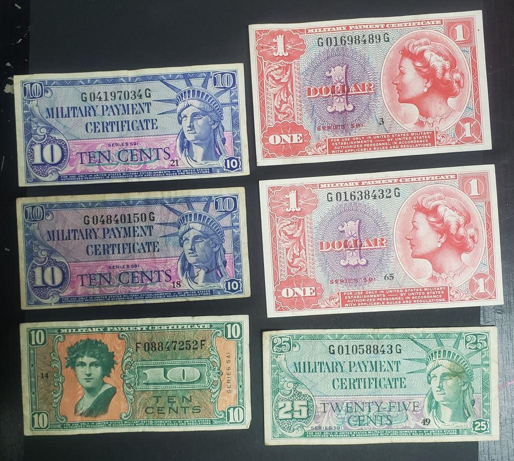 (6) MILITARY PAYMENT CERTIFICATES (1 of 2)