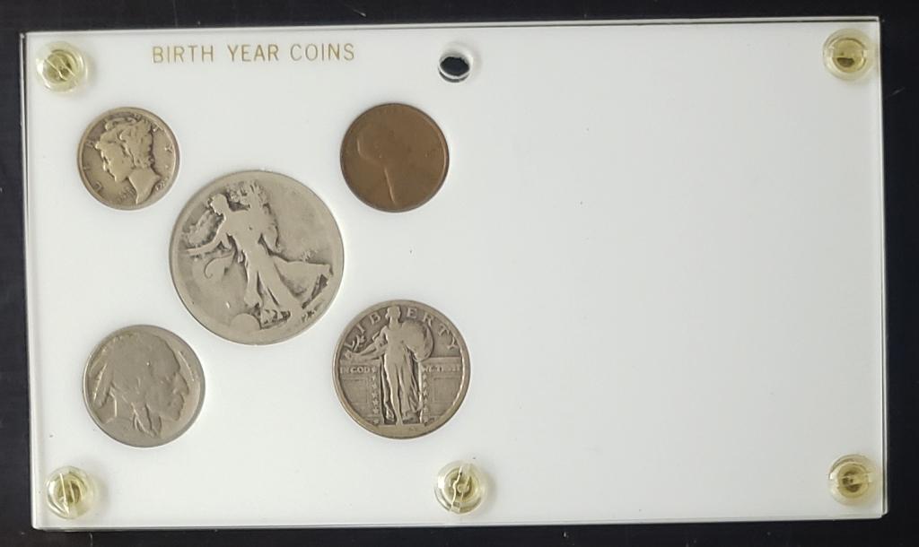 1923 BIRTH YEAR SET in SCREW DOWN (1 of 2)