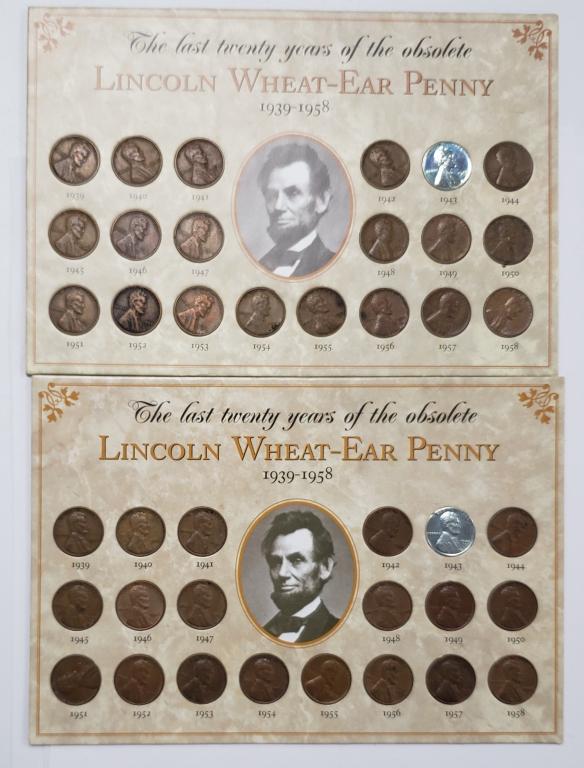 (2) LINCOLN WHEAT-EAR PENNY 1939-1958 (1 of 1)