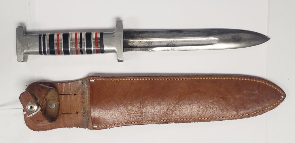 WWII US Theater Made Fighting Knife - W/Sheath (1 of 8)