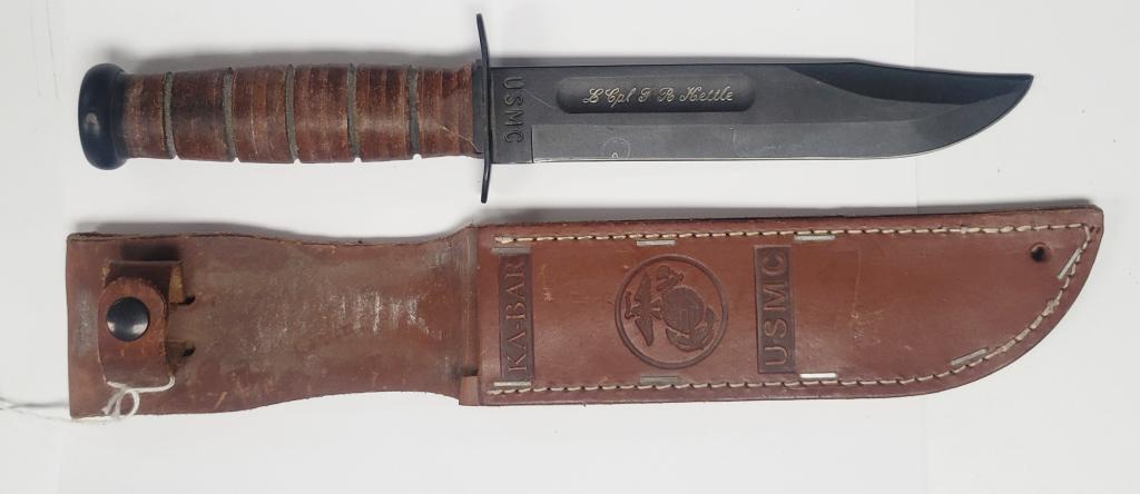 Vintage USMC KABAR Fighting Knife - Personalized (1 of 5)