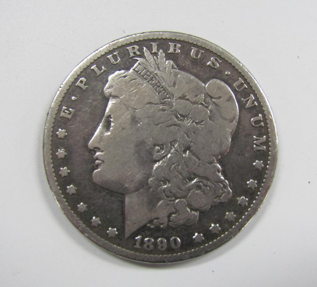 1890-CC MORGAN SILVER DOLLAR: CARSON CITY