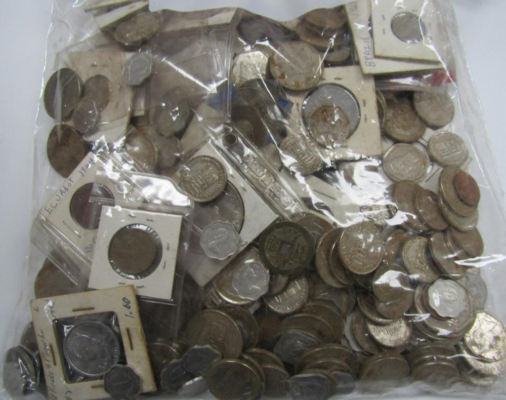 5 POUNDS FOREIGN COINS - GREAT MIX (1 of 1)