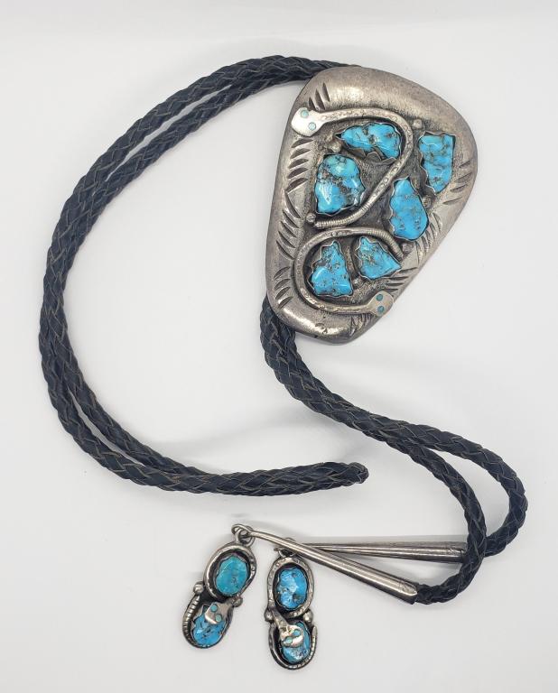 EFFIE C CALAVAZA Zuni BOLO TIE (1 of 6)