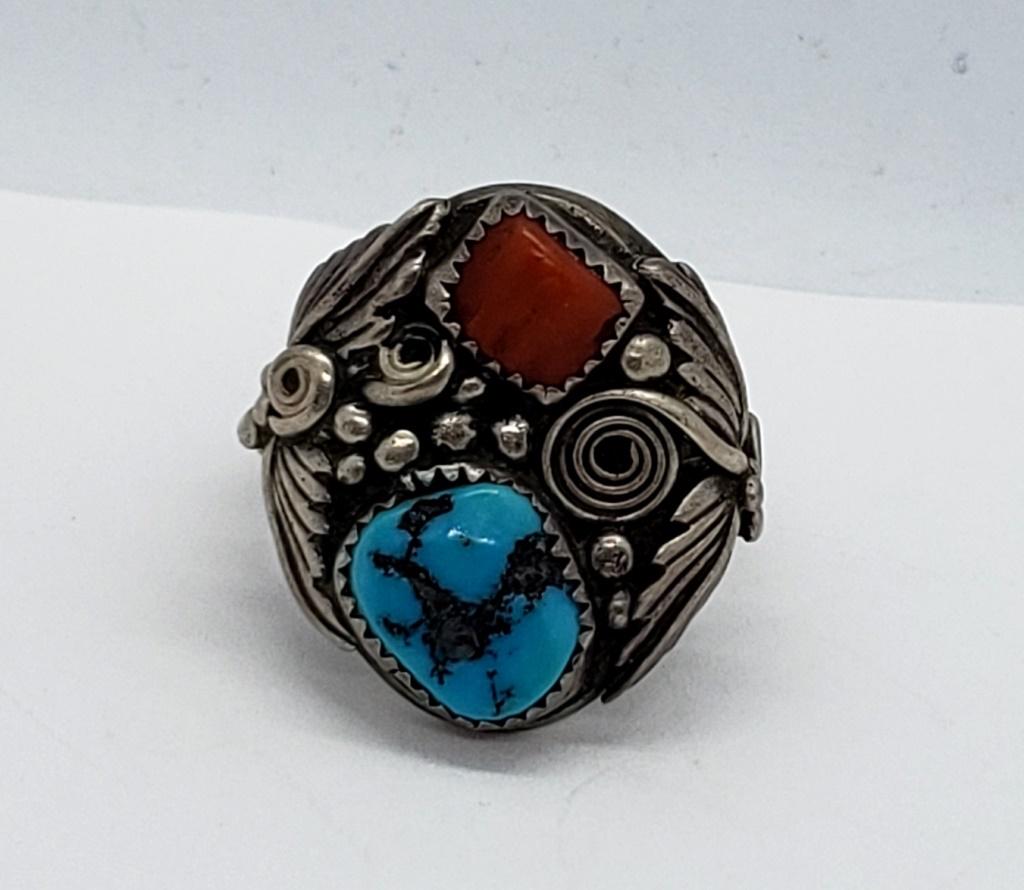 DA STERLING MEN'S CHUNCKY NAVAJO RING (1 of 6)